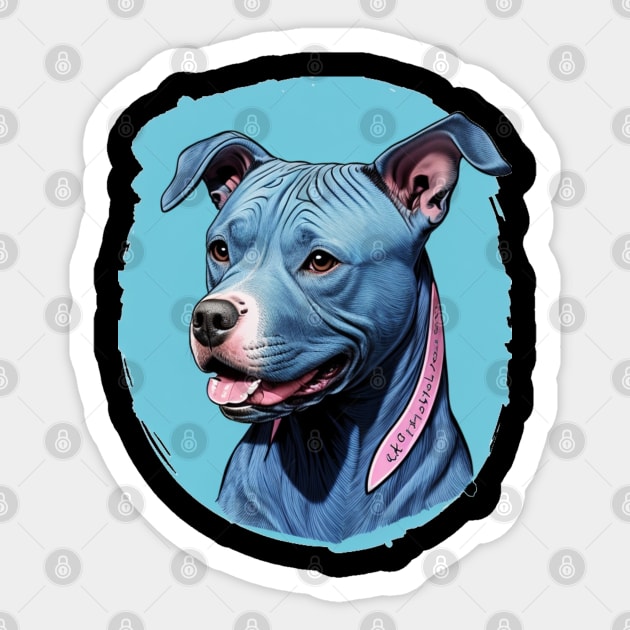 Blue Nose Pitbull Majesty: Noble and True Sticker by IamActiveDog